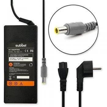 subtel® Cargador (90W, 4.5A, 20V) para IBM ThinkPad T60 / R60 / X60 / Z60 / Lenovo ThinkPad Edge 11 / E30 / S430 / R61 / R500 / T400 / T500 / X61 / X200 - 40Y7700, 40Y7663