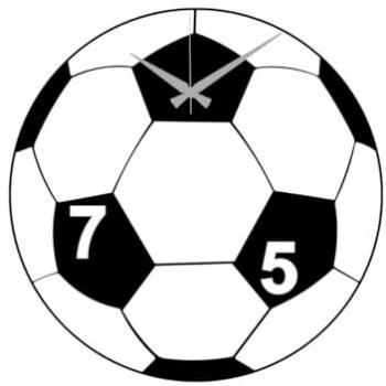 Reloj de Pared Fútbol Epikasa, Metal Negro, 42x0.15x42 cm