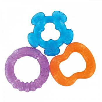 Set de 3 anillos de dentición refrescantes - colores azul, púrpura y naranja - dBb Remond