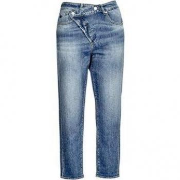 Le Temps des Cerises Women's Boyfriend Jeans COSY 7/8 Loose Fit Blue
