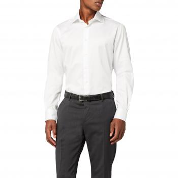 Tommy Hilfiger Tailored Core Twill Classic Shirt, Camisa para Hombre, Blanco
