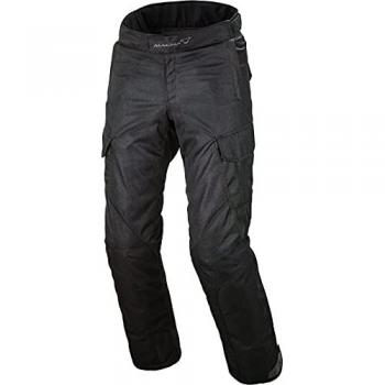 Pantalones Textiles Impermeables para Motocicleta Macna Club-E - Negro - Talla M