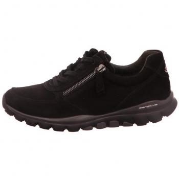 Zapatillas de cuña Gabor Rollingsoft 39, negras, con plantilla extraíble OPTIFIT para mujer