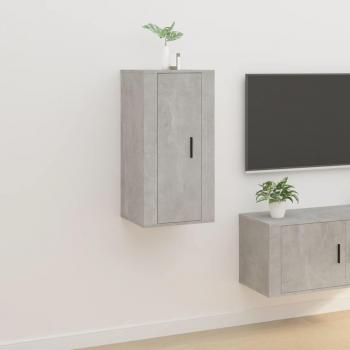 Soporte para TV de pared gris hormigón 40x34,5x80 cm