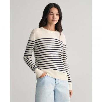 Jersey de mujer de manga larga con diseño de rayas