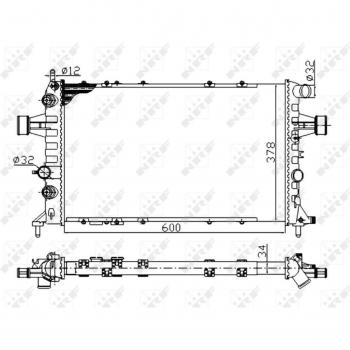 Radiador de refrigeración del motor Economy Class NRF 58178A