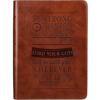 Be Strong & Courageous Brown Flexcover Journal - Joshua 1: 9