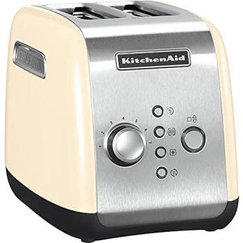 Tostadora KitchenAid 5KMT221EAC, 2 Rebanadas, 1100W, Color Crema