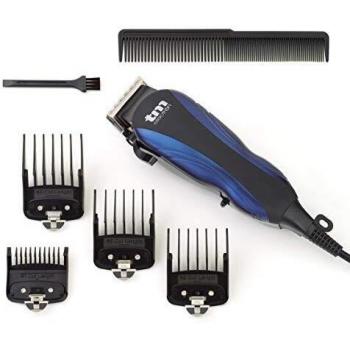 TM Electron TMHC105 - Maquinilla cortapelos profesional con cable de Red, 4 peines y longitud de Corte variable