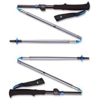 Bastones de trekking Black Diamond Distance FLZ gris (par) - 125 cm, plegables, ligeros, fabricados en aluminio y carbono, con empuñaduras ergonómicas y sistema de bloqueo ajustable