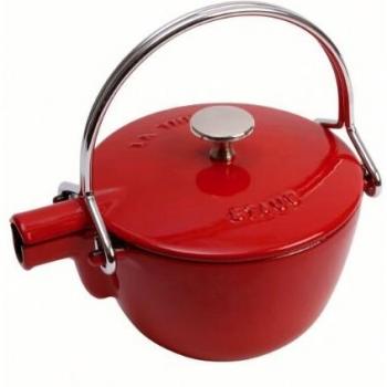 Staub 1650006 - Tetera redonda, 1,15 litros, color rojo cereza