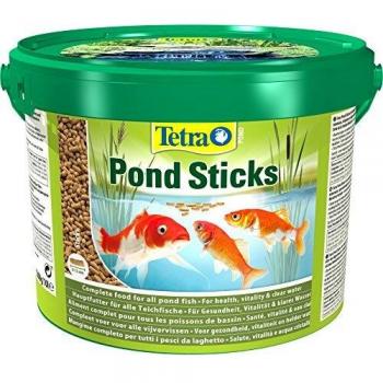 Tetra Pond Sticks 10 L - Alimento para peces de estanque, para peces sanos y agua clara, diferentes tamaños