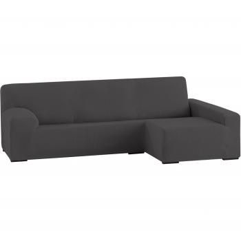 Eysa Italia Ulises Funda Chaise Longue elástica, Tela, Gris, 250-310 cm
