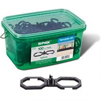 Separadores de terraza SPAX Air 4,5 mm - Caja con asa de 100 piezas para aproximadamente 7 m²