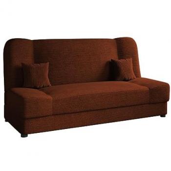 Sofá-cama Comfivo 136 con caja de ropa de cama, dimensiones 195x86x87 cm, función de dormir y dos cojines