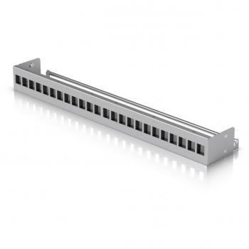 Panel de Parche en Rack Ubiquiti 24 Puertos en Blanco - Polycarbonato (PC) - SPCC - 1U