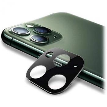 Protector de Lente de Cámara en Metal y Vidrio Templado para iPhone 11 Pro/11 Pro Max - Negro