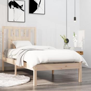 Cama de madera maciza individual 75x190 cm