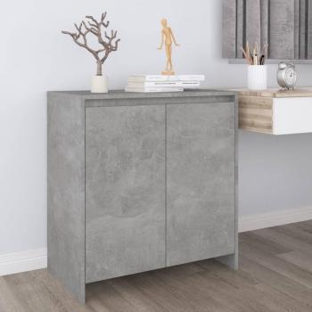 Aparador de hormigón gris 70x41x75 cm de madera contrachapada