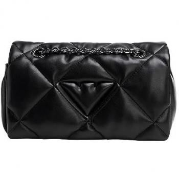 Emporio Armani Black Quilted Shoulder Bag Y3C041 Women's Clutch
