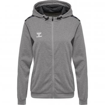 Hummel Chaqueta Authentic PL - Chaqueta de entrenamiento con capucha y cierre de cremallera, fabricada en poliéster para mujer