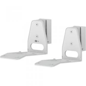Soporte mural para altavoz Goobay Modern Era 3 Flex, inclinable y giratorio, color blanco (1 unidad)