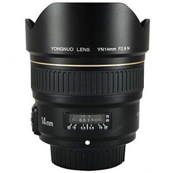 YONGNUO YN14 mm F2.8N Lente de Gran Angular para cámaras Nikon DSLR