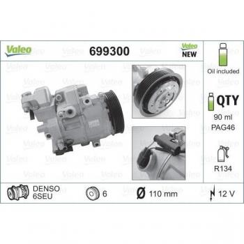 Compresor de aire acondicionado VALEO 699300