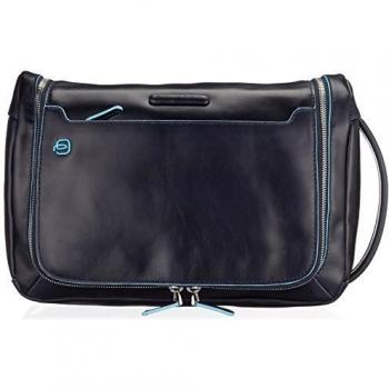 Piquadro Move 2 Travel Cosmetic Bag, 30 cm, Blue, Crossbody Beauty Case for Women