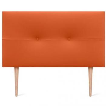 Cabecero de Polipiel AQUALINE Pro Tapizado Lujo Naranja 105x105cm con Patas para Camas 80/90/105