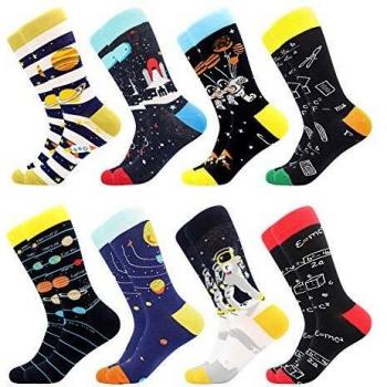 BISOUSOX Calcetines Estampados Hombre,Hombres Ocasionales Calcetines Divertidos Impresos de Algodón de Pintura Famosa de Arte Calcetines,Calcetines de Colores de Moda