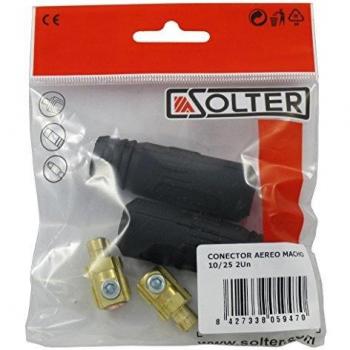 SOLTER - Pack de 2 conectores aéreos macho, 10/25 mm