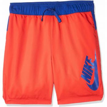Nike B NSW Woven Short, Niños, Habanero Red Indigo Force, S