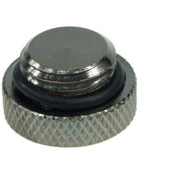 Phobya G1/4 Inch High Profile Knurled Seal Cap - Black Nickel Water Cooling Component