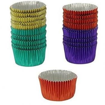 Metaltex Juego 20 MOLDES Aluminio 30 MMS, Multicolor, 28x28x18 cm