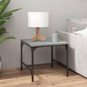 Mesa auxiliar Sonoma 40x40x35 cm madera contrachapada gris