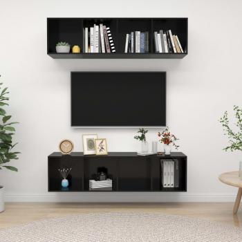 Mueble de salón de pared 2 uds madera ingeniería