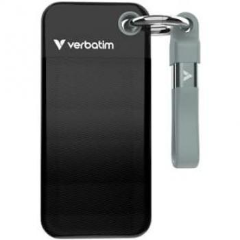 SSD Externo Portátil Verbatim 2 TB USB-C 3.2 Gen 2 Negro/Grey