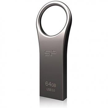 Silicon Power Jewel J80 - Memoria USB 3.0 de 64 GB, Llave, Color Titanio