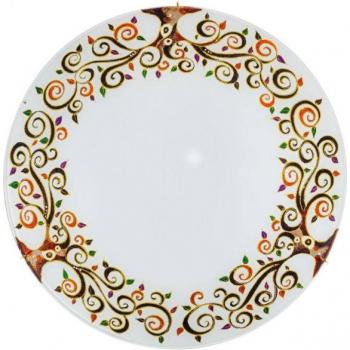 Plafón moderno SERENA Oro 24 Kilates con 3 focos decorativos de cristal