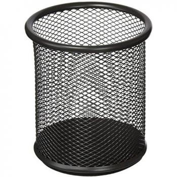 Plus Office JS802 - Cubilete Portalápices de Rejilla, Color Grafito Negro