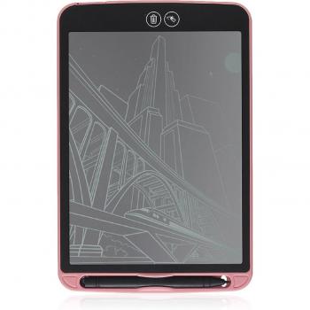 Tableta LCD Portátil de Dibujo y Escritura de 12 Pulgadas con Borrado Selectivo y Bloqueo de Borrado DAM Rosa