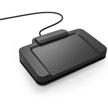 Controlador de pie USB Philips ACC2310, 3 pedales, diseño ergonómico, Plug and Play, para sistemas digitales