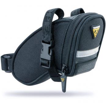 Topeak Aero Wedge Seat Pack TC2471B - Mochila 16 x 8 x 7.5 cm, 0.41 litros, color negro/gris