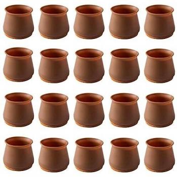 20 Piezas Tapas para Patas de Silla, Tapas para Patas de Mesa para Sillas, Almohadillas de Silicona para Patas, Cubiertas de Silicona para Pies de Mesa para Patas Redondas