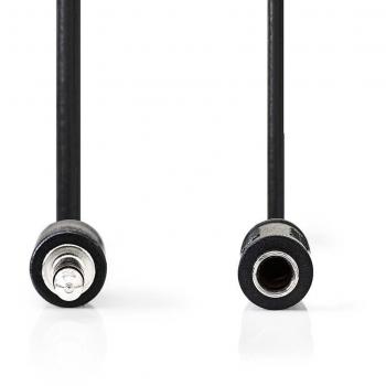 Cable de Audio Nedis 3.5mm Macho a 6.35mm Hembra 0.2m Negro
