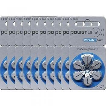 Power One 10 Packs (60 baterías) Power One Cochlear implant batería. 60 Pilas de Power One.
