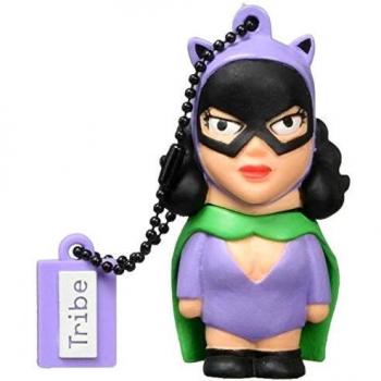 Tribe Warner Bros DC Comics Cat Woman - Memoria USB 2.0 de 16 GB Pendrive Flash Drive de Goma con Llavero