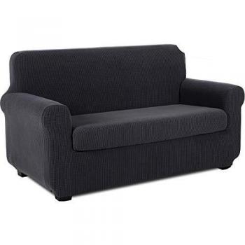 TIANSHU Funda Sofa 2 Plazas,2-Piezas Jacquard poliéster Funda de Sofá 2 plazas elasticas Suaves Resistentes