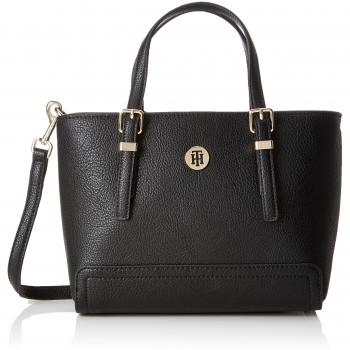 Tommy Hilfiger - Honey Finegrain Small Tote, Bolsos totes Mujer, Negro